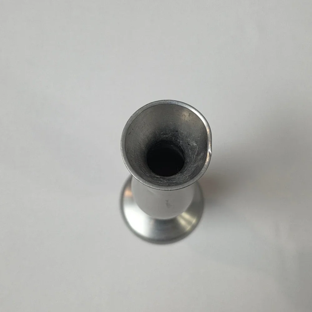 Leonard Pewter Bud Vase Vintage‎ Silver Tone Trumpet Shape 6